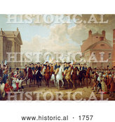 Historical Illustration of Evacuation Day During George Washington's Triumphal Entry into New York City 1783 by Al