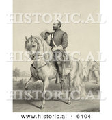 Historical Illustration of General James Garfield Riding His Horse by Al