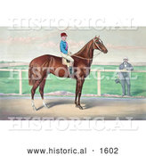 July 9th, 2013: Historical Illustration of James Roe Sitting on the Back of a Horse, Harry Bassett by Al
