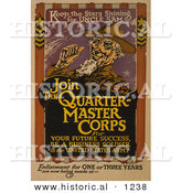 Historical Illustration of Keep the Stars Shining for Uncle Sam - Join the Quarter-Master Corps by Al