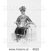 August 25th, 2013: Historical Illustration of Ojibway Woman - Black and White Version by Al