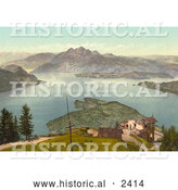 Historical Illustration of Rigi Kanzell, Pilatus, Switzerland by Al