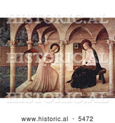 Historical Illustration of the Annunciation, Mary Mother of Jesus and Archangel Gabriel by Al