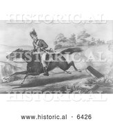 Historical Illustration of the Escape of Sergeant Champe 1780 - Black and White by Al