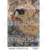 Historical Illustration of the Hero of the Suikoden, Kinhyoshi Yorin by Al