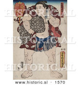 Historical Illustration of the Sumo Wrestler, Ichiriki by Al