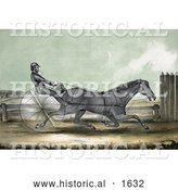 Historical Illustration of the Trotting Horse Named Trustee in His 20th Mile - October 20th, 1848 by Al