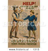 Historical Illustration of Uncle Sam: HELP! the Woman's Land Army of America - Until the Boys Come Back - New Jersey Division State House. Trenton by Al