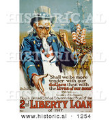 Historical Illustration of Uncle Sam: Purchase a United States Government Bond of the 2nd Liberty Loan of 1917 by Al