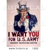 Historical Illustration of Uncle Sam Wants You for the U.S. Army by Al