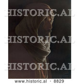 Historical Image of a Bedouin Man in Profile by Al