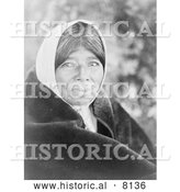 September 21st, 2013: Historical Image of a Native American Indian Wappo Woman 1924 - Black and White by Al