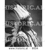 September 30th, 2013: Historical Image of Batchese, Native American Indian 1902 - Black and White by Al