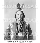 September 27th, 2013: Historical Image of Buckskin Charlie, Native American Indian 1899 - Black and White by Al