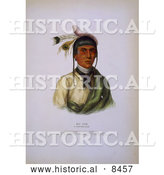 Historical Image of Chippewa Chief No-Tin 1842 by Al