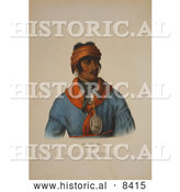 Historical Image of Creek Indian Chief Named Se-loc-ta by Al
