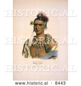 Historical Image of Ioway Native American Indian Chief Called Ma-Has-Kah, White Clou by Al