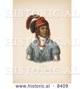 Historical Image of Ledagie, a Creek Native American Indian Chief by Al