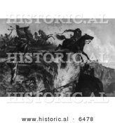 Historical Image of Major Samuel McColloch - American Revolutionary War - Black and White Version by Al
