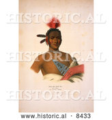 Historical Image of Moa-Na-Hon-Ga/Great Walker, Ioway Indian Chief by Al