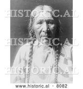 Historical Image of Native American Indian Daughter of Tamahus 1910 - Black and White by Al
