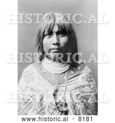 Historical Image of Native American Indian O Che Che 1903 - Black and White by Al