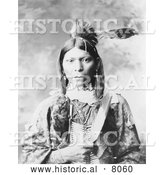 Historical Image of Parrum Native American Indian 1899 - Black and White by Al