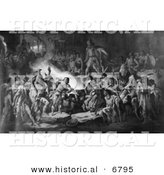 Historical Image of Pocahontas Saving John Smith by Al