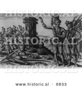 Historical Image of Rene De Laudonniere and the Florida Indians by Al