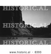 Historical Image of Riding Through Canyon De Chelly 1904 - Black and White Version Riding Through Canyon De Chelly 1904 - Black and White Version by Al