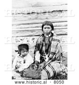 Historical Image of Sinkiuse-Columbia Indian Mother 1911 - Black and White by Al