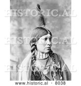 September 30th, 2013: Historical Image of Tan-nah, Native American Indian 1899 - Black and White by Al