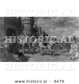 Historical Image of the Surrender of Nieuw Amsterdam - Black and White Version by Al