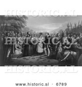 Historical Image of the Wedding of Pocahontas with John Rolf by Al