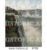 Historical Image of Tourists at the Top of Niagara Falls, Viewing the Maid of the Mist by Al