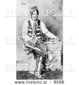 Historical Image of Ute Bridgroom, a Native American Indian 1906 - Black and White by Al