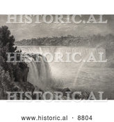 Historical Image Sketch a Rainbow at Niagara Falls by Al