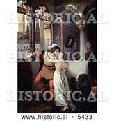 July 19th, 2013: Historical Painting of a Man and Woman Embracing and Kissing Passionately, Romeo and Juliet by Al