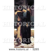 July 19th, 2013: Historical Painting of a Sad Woman in a Black Robe, Titled Lachrymae by Frederic Lord Leighton by Al