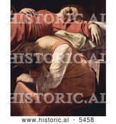 Historical Painting of a Woman Mourning at the Bedside During the Death of the Virgin by Al