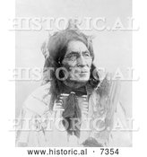 December 13th, 2013: Historical Photo of 6 Pool Long Otter, Crow Indian Man 1905 - Black and White by Al