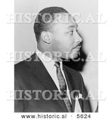 Historical Photo of a Profile Featuring Martin Luther King Jr. - Black and White Version by Al