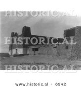Historical Photo of Acoma Church - Black and White Version by Al