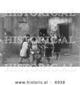 Historical Photo of Acoma Indian Fiesta - Black and White Version by Al
