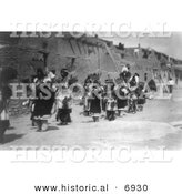 Historical Photo of Acoma Indian Fiesta of San Estevan - Black and White Version by Al