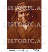 December 14th, 2013: Historical Photo of Acoma Indian Man Wearing Headband 1904 - Sepia by Al