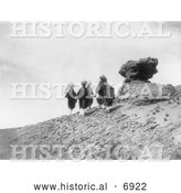 December 13th, 2013: Historical Photo of Acoma Indians Carrying Water 1905 - Black and White by Al