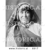 Historical Photo of Acoma Woman - Native American Indian - Black and White Version by Al