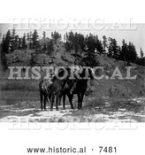 December 13th, 2013: Historical Photo of Apsaroke Indian Pack Horses 1908 - Black and White by Al