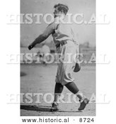 Historical Photo of Babe Ruth Throwing Baseball, 1922 - Black and White Version by Al
